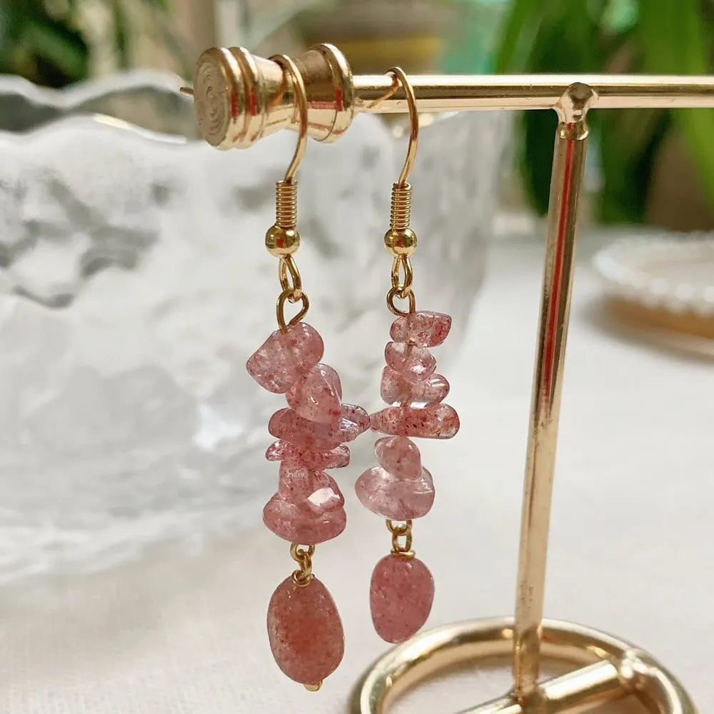 Long Crystal Drop Earrings