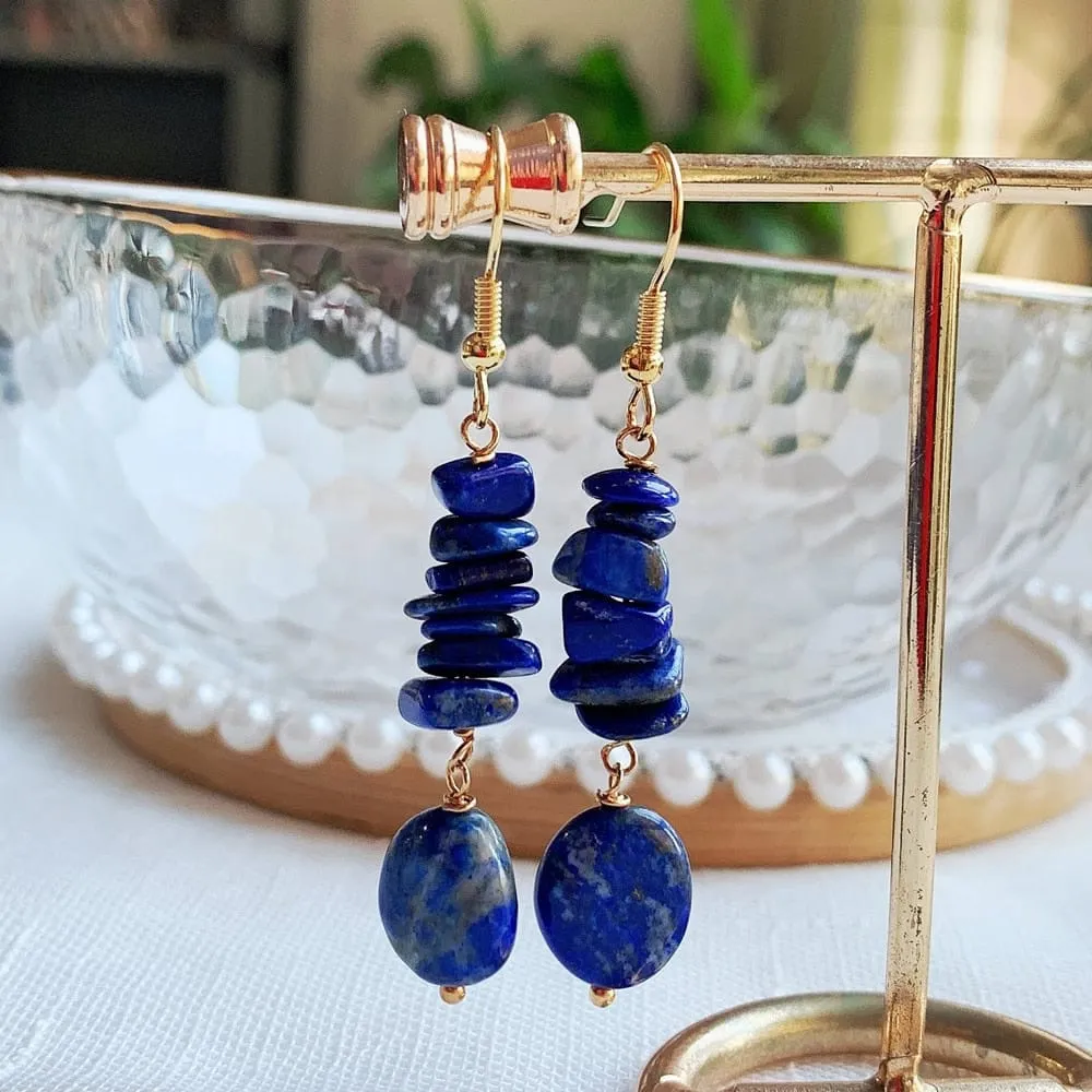 Long Crystal Drop Earrings