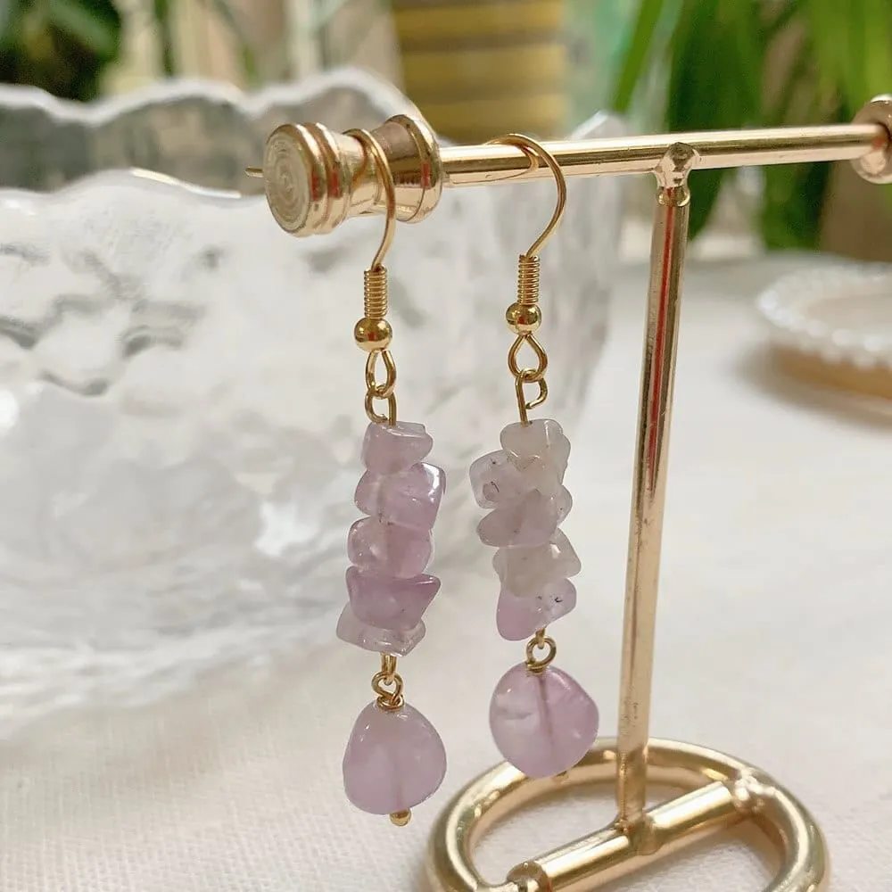 Long Crystal Drop Earrings