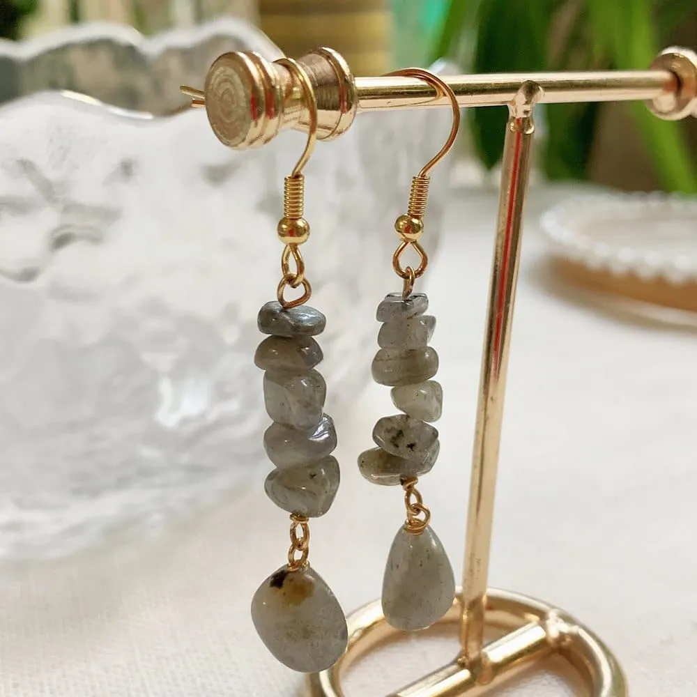 Long Crystal Drop Earrings