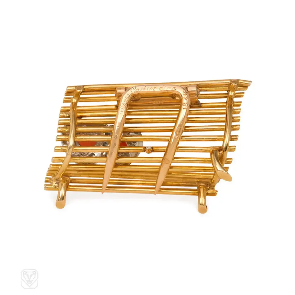 Lovers on bench brooch. Cartier, Paris