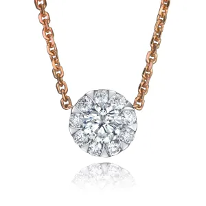 Max Strauss Rose Gold Diamond Floating Necklace