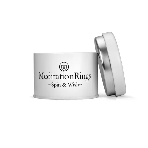 Meditation Ring Halo Sterling Silver CZ Spinning Band