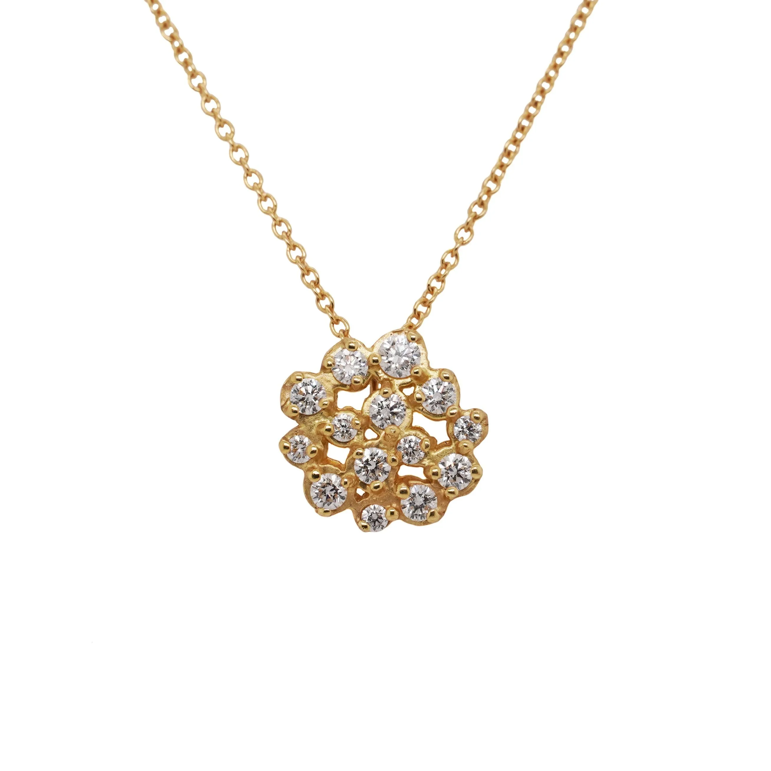 Medium Diamond Cluster Necklace