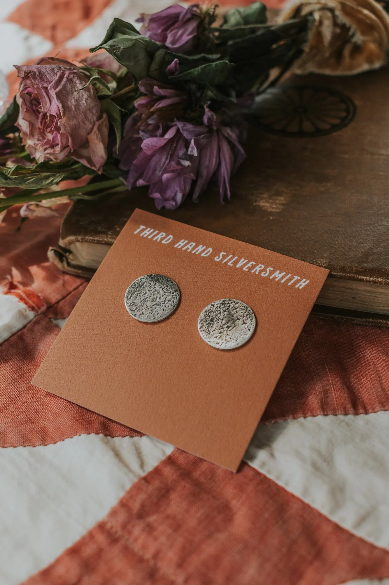 Medium Full Moon Stud Earrings
