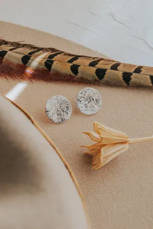 Medium Full Moon Stud Earrings