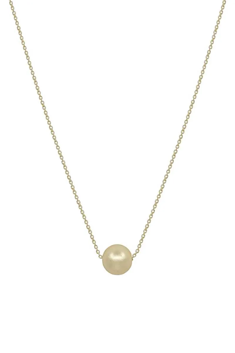 Metal Chain Pearl Pendant Necklace