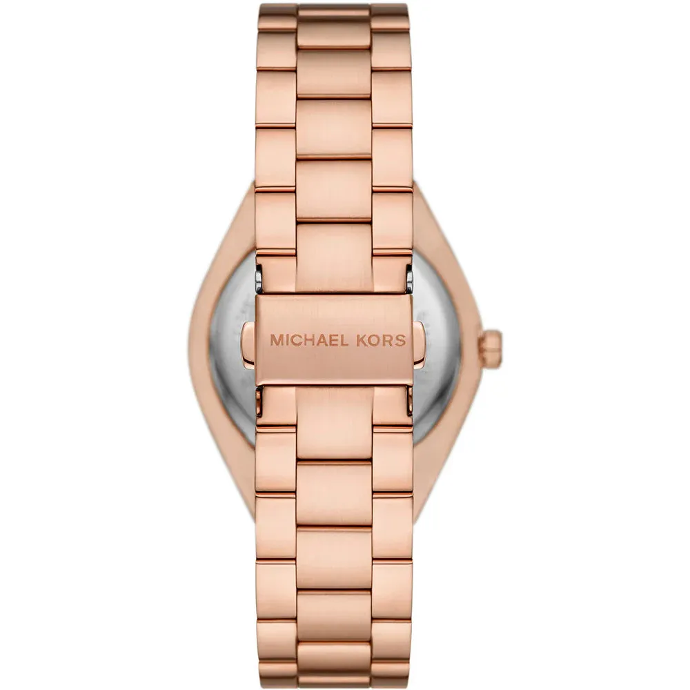 Michael Kors Lennox Ladies Pink Dial Rose Gold Watch