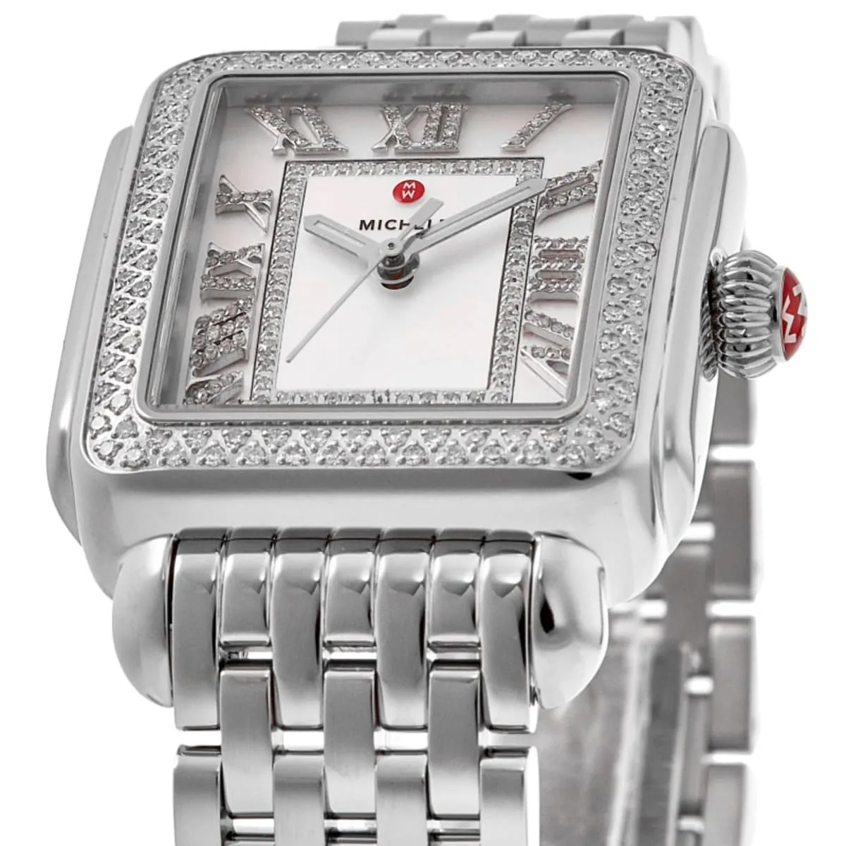 Michele Deco Madison Diamond In Stainless Steel Watch MWW06T000235