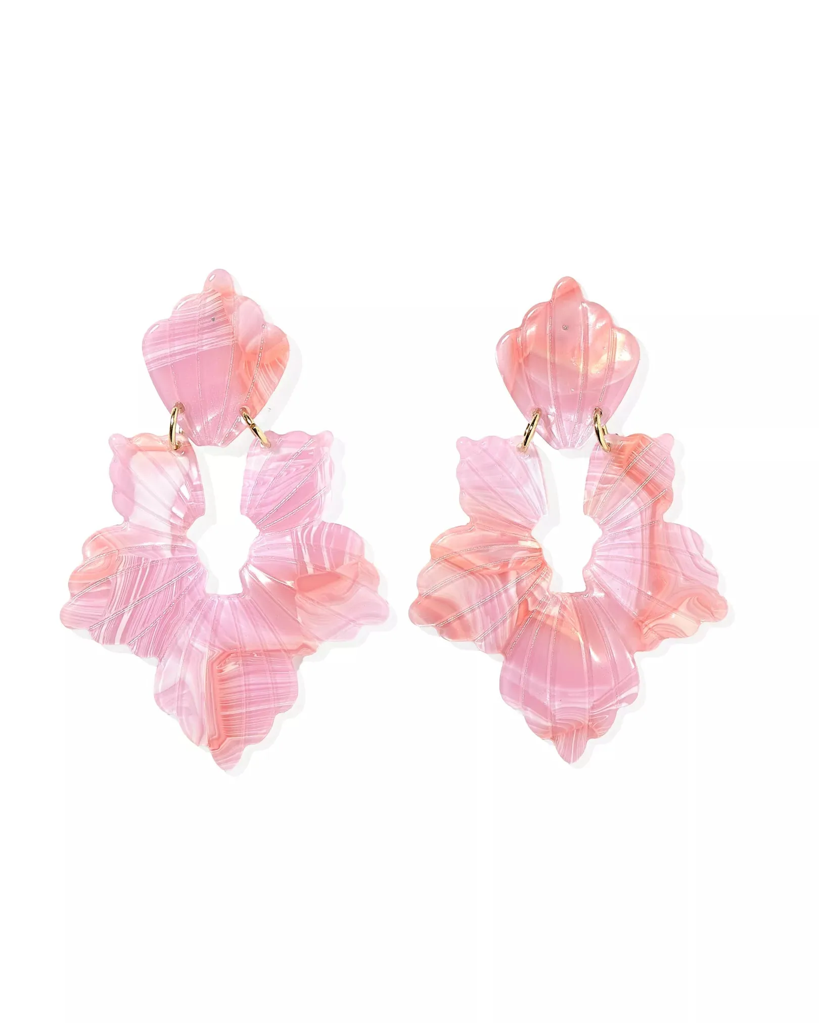 Michelle Statement Earrings - Rosy Glow