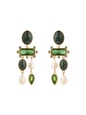 Mignonne Gavigan Luxe Greenwich Earrings in Green Multi