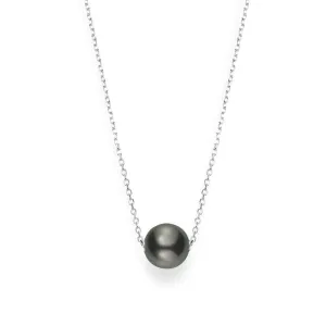 Mikimoto 18K White Gold Black South Seas Pearl Necklace
