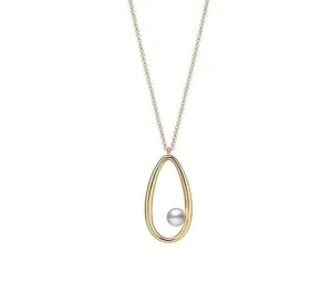Mikimoto 18K Yellow Gold Moon Dew Akoya Pearl Necklace