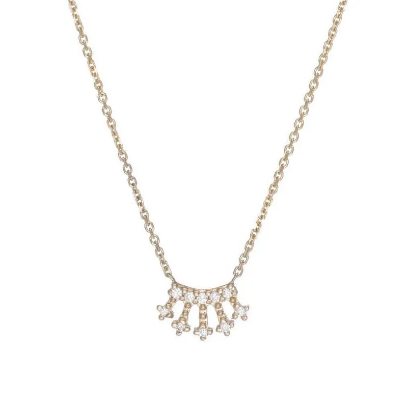 Mini Diamond Crown Necklace