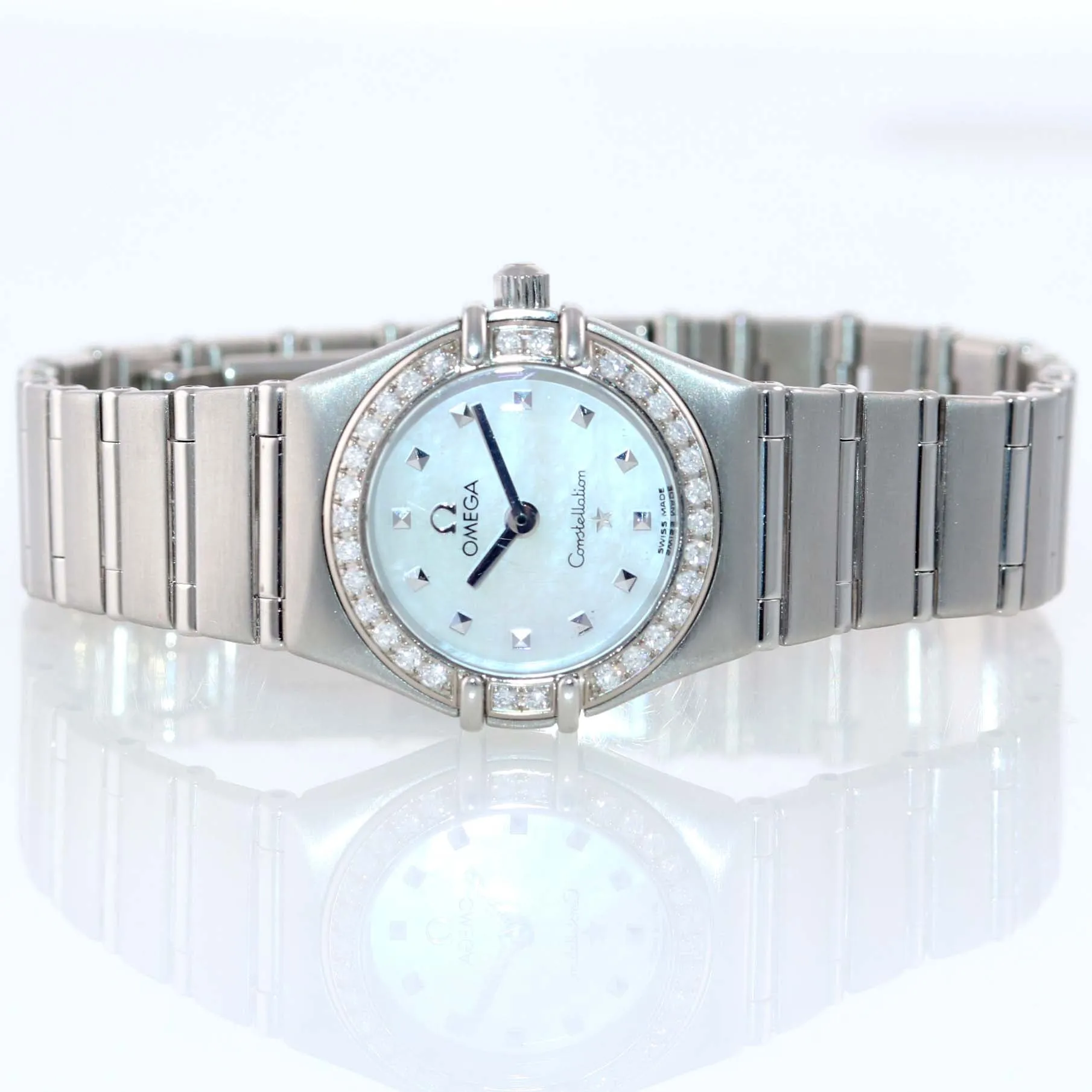 MINT PAPERS Ladies Omega Constellation My Choice Steel 1475.71.00 Diamond Watch