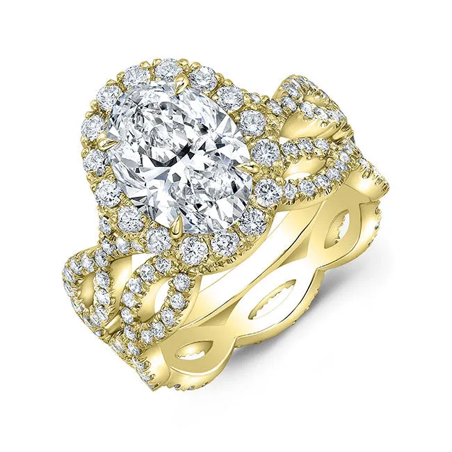 Modern Style Twisted Shank Diamond Matching Band