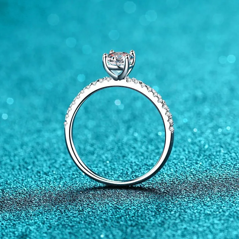 Moissanite Wedding Ring, Oval Cut Statement Ring-RM019