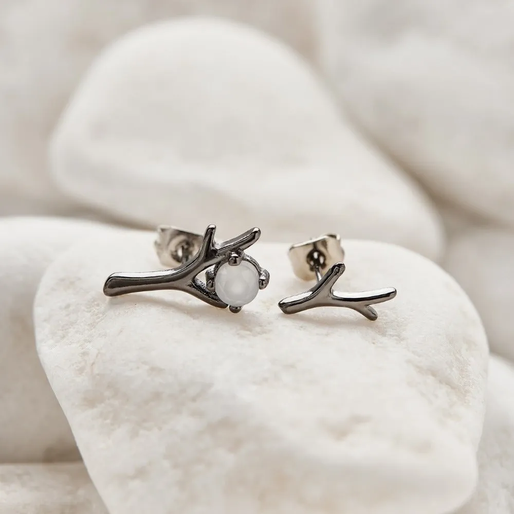 Moonstone Magical Forest Crystal Earrings