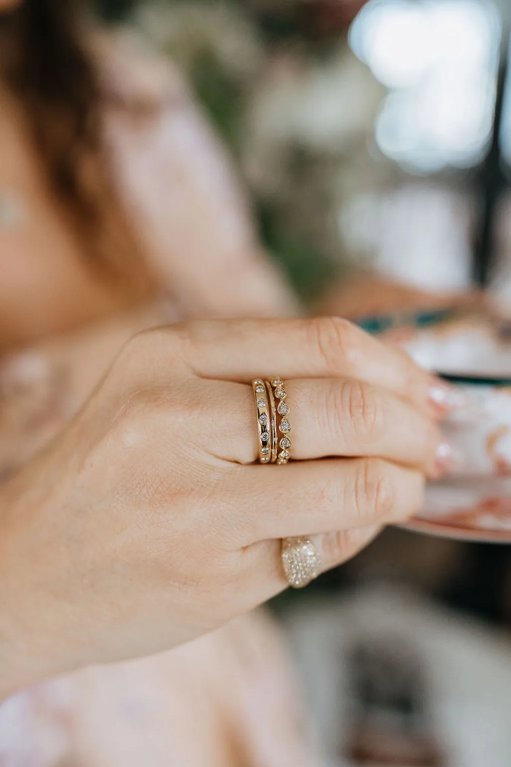 Multi Cut Bezel Set Diamond Ring