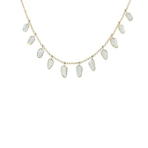 Multi Polki Diamond Slice Necklace