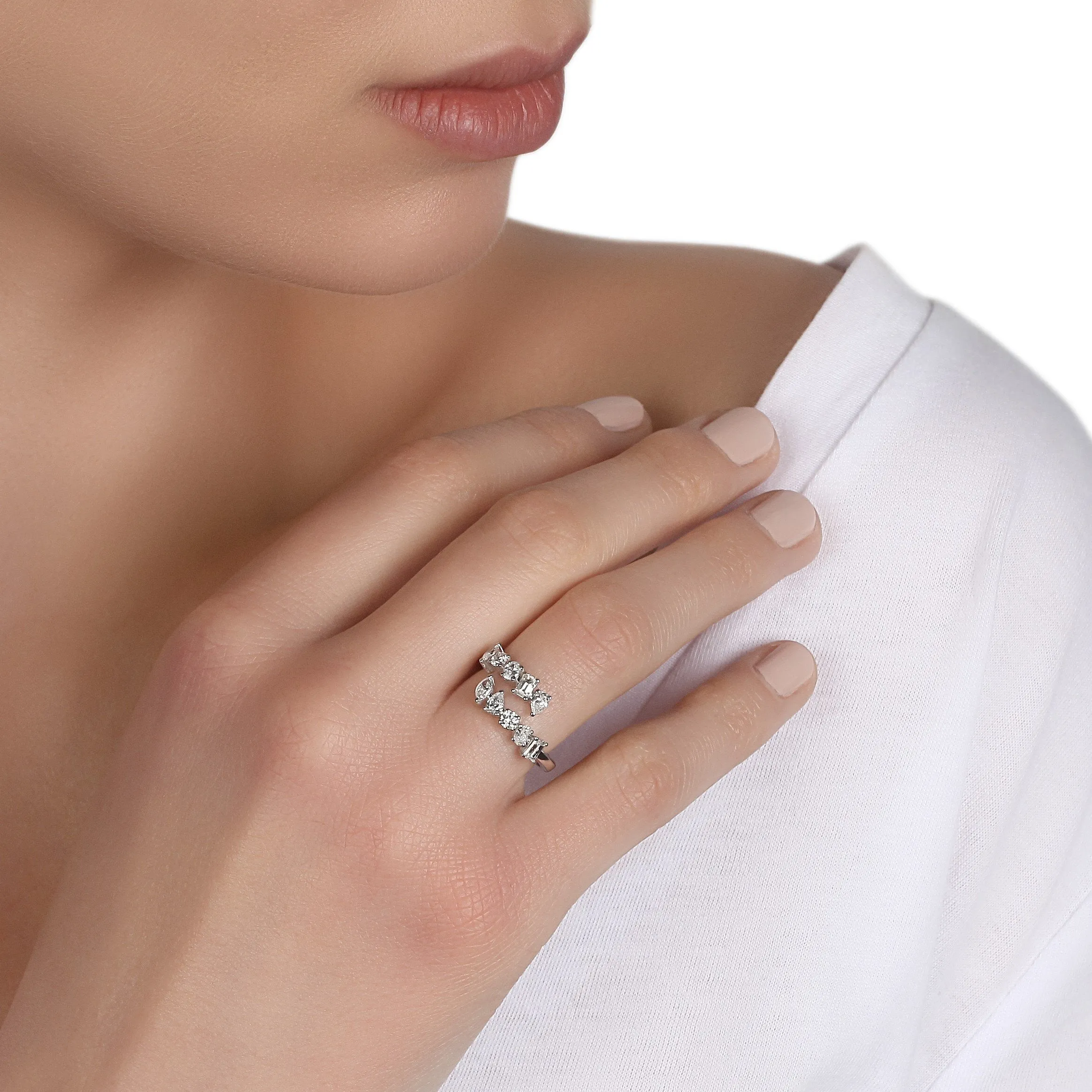 Multiple Cut Diamond Ring