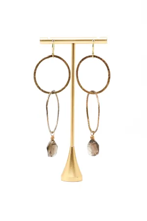 Mya Lambrecht Quartz Dangle Hoop Earrings