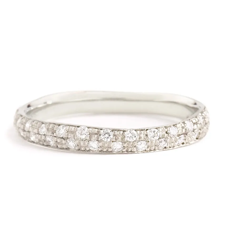 Narrow Pave Diamond Band