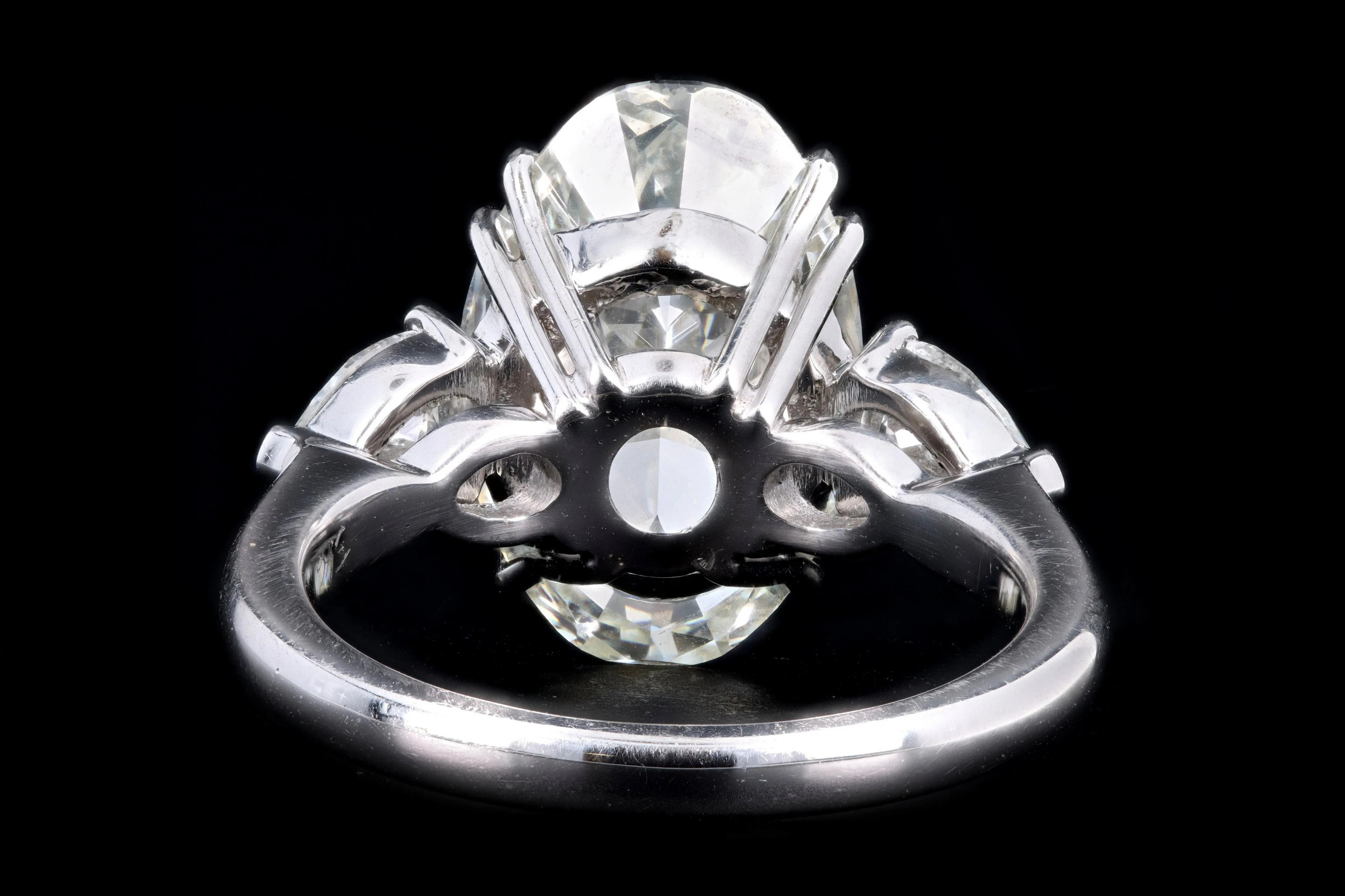 New Platinum 5.46 Carat Oval Cut Diamond Engagement Ring GIA Certified