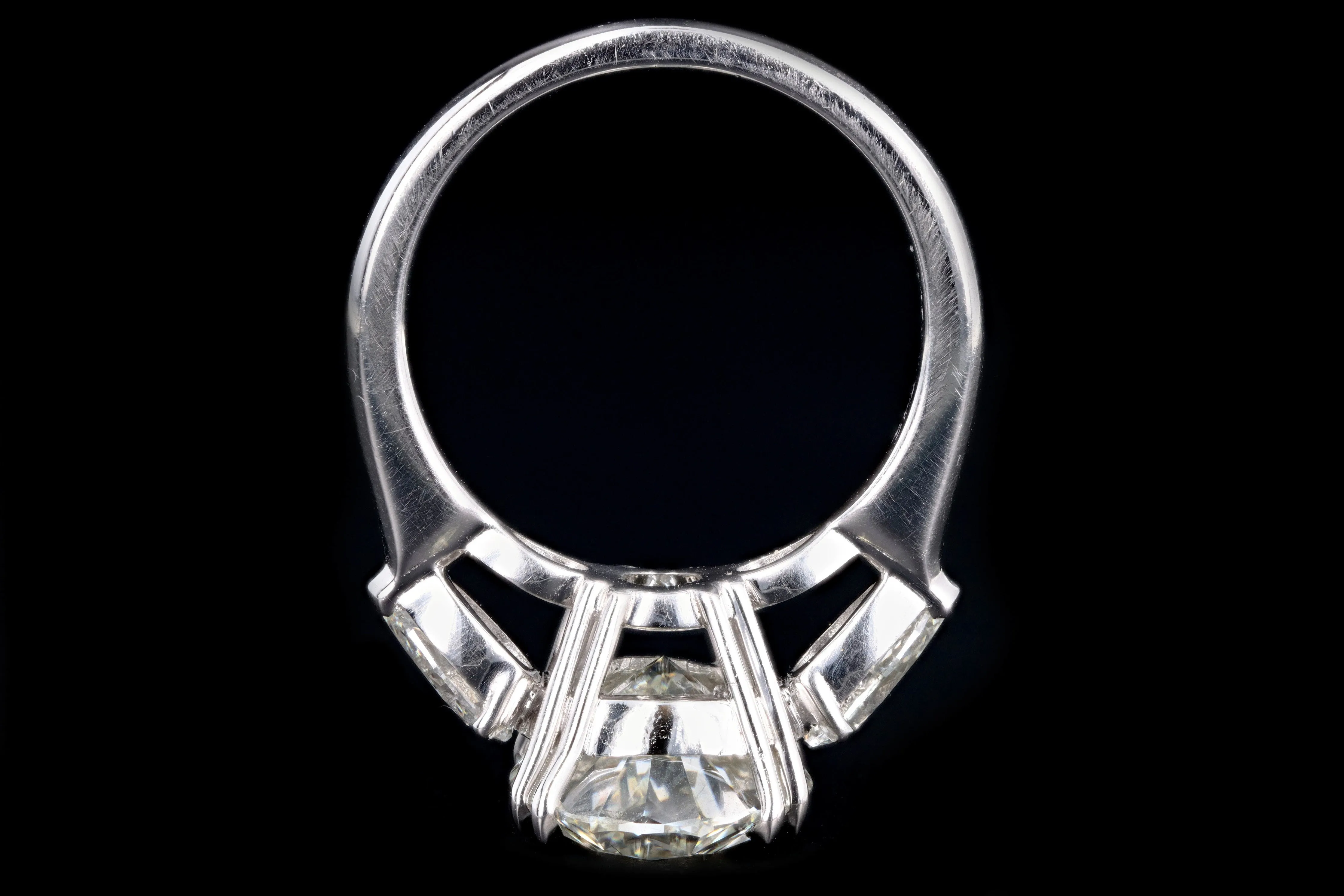 New Platinum 5.46 Carat Oval Cut Diamond Engagement Ring GIA Certified