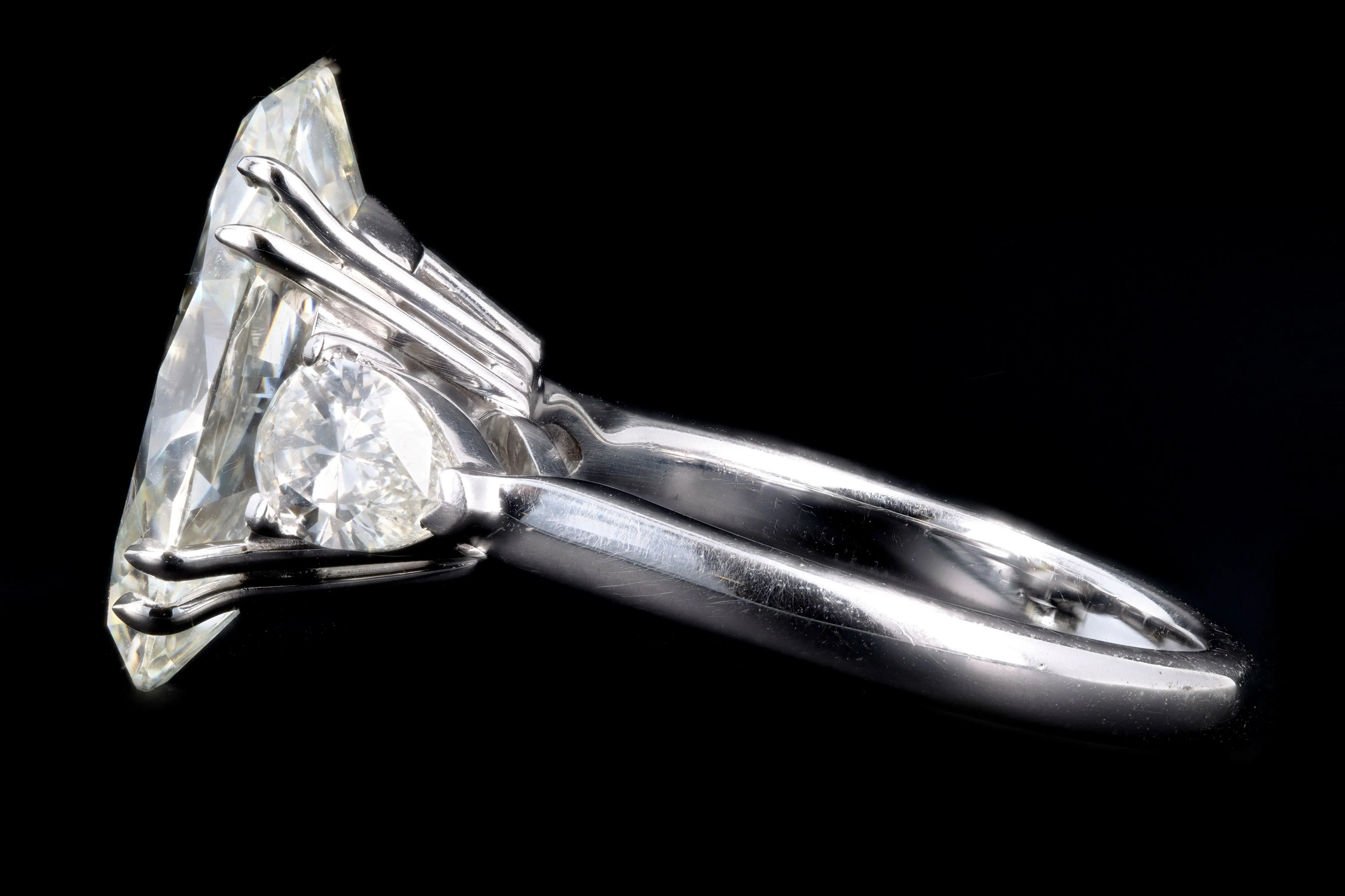 New Platinum 5.46 Carat Oval Cut Diamond Engagement Ring GIA Certified