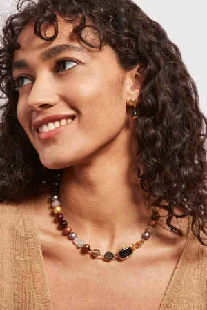 NG-14937LQ- Red Garnet Necklace