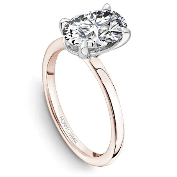 Noam Carver Two-Tone High Polish Solitaire Engagement Ring
