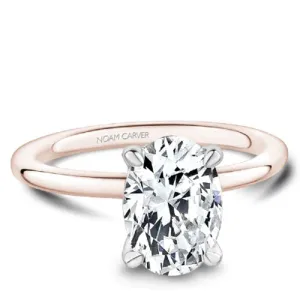 Noam Carver Two-Tone High Polish Solitaire Engagement Ring