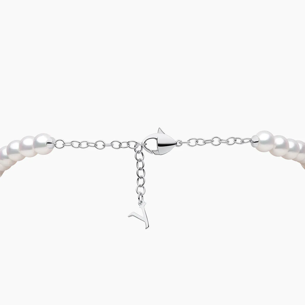 O by Yoko 18K White Gold Freshwater Pearl and Diamond Strand Necklace