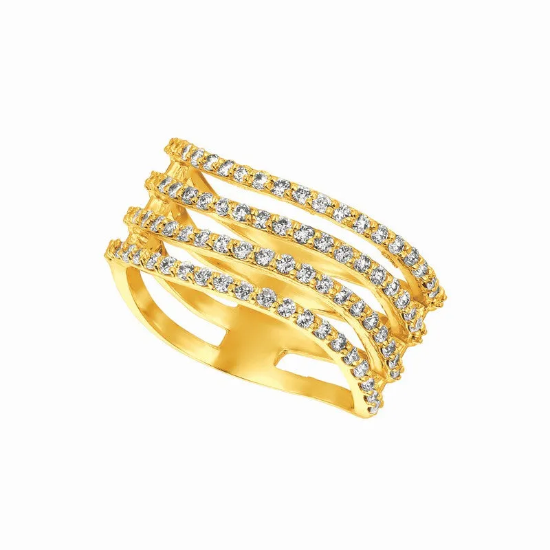 ‘OCEAN WAVES’ DIAMOND RING 14K GOLD (0.75 CTW)