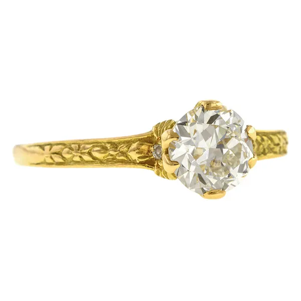 Old European Diamond Flower Engagement Ring -Heirloom by Doyle & Doyle