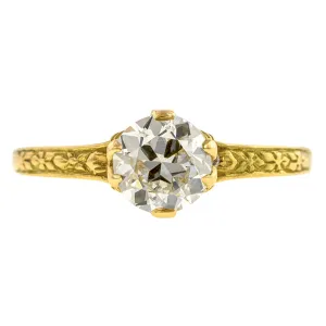 Old European Diamond Flower Engagement Ring -Heirloom by Doyle & Doyle