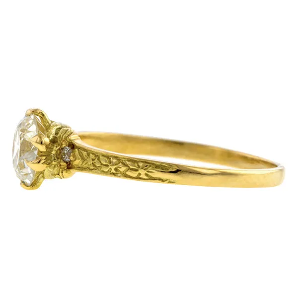 Old European Diamond Flower Engagement Ring -Heirloom by Doyle & Doyle