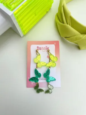 Ombre Green Kaleidoscope Butterfly