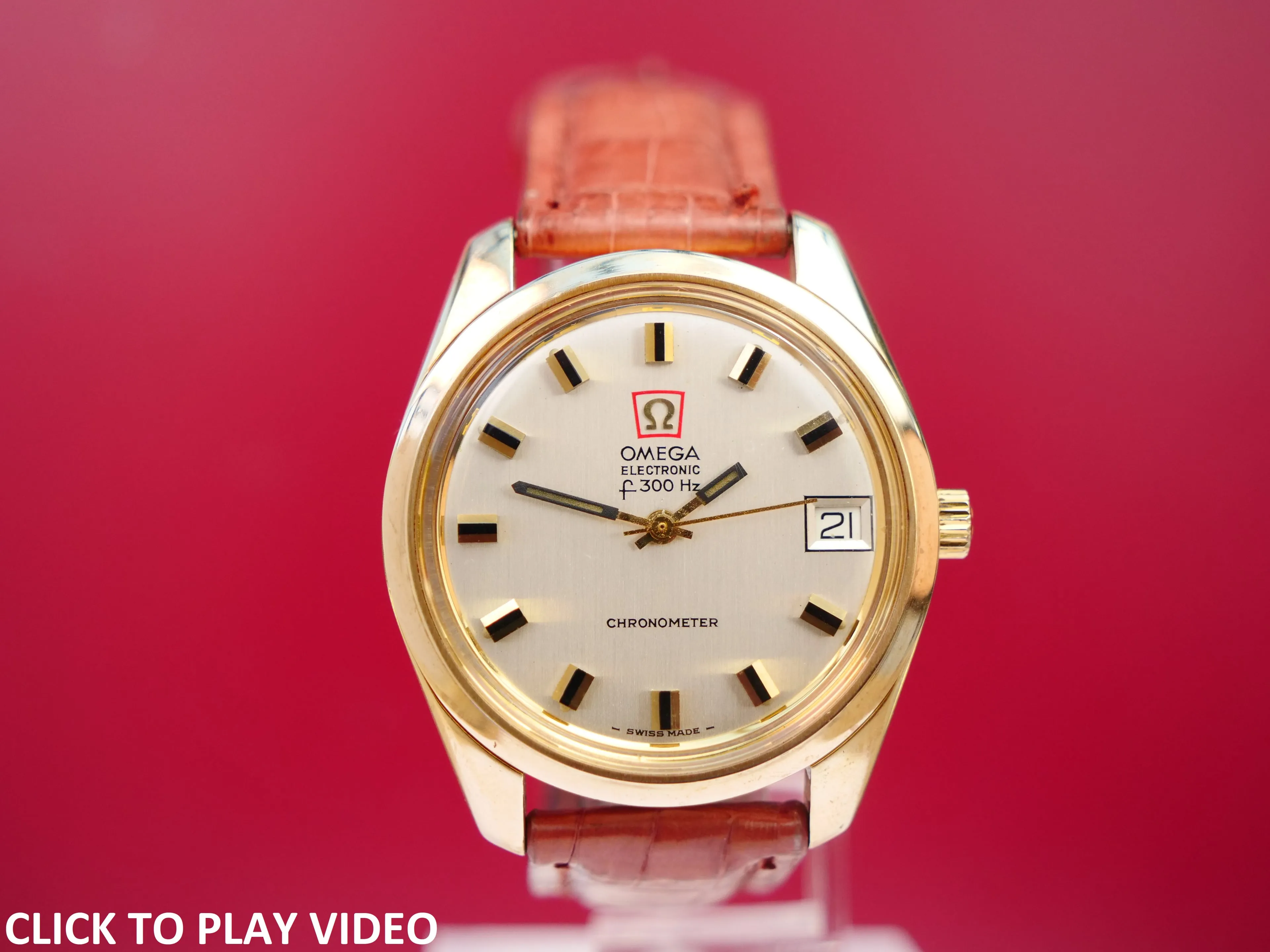 Omega F300 solid gold