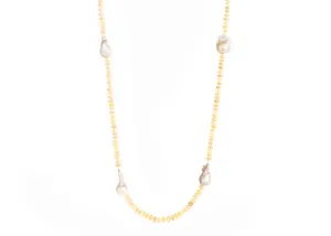 Opal & Baroque Pearl Necklace