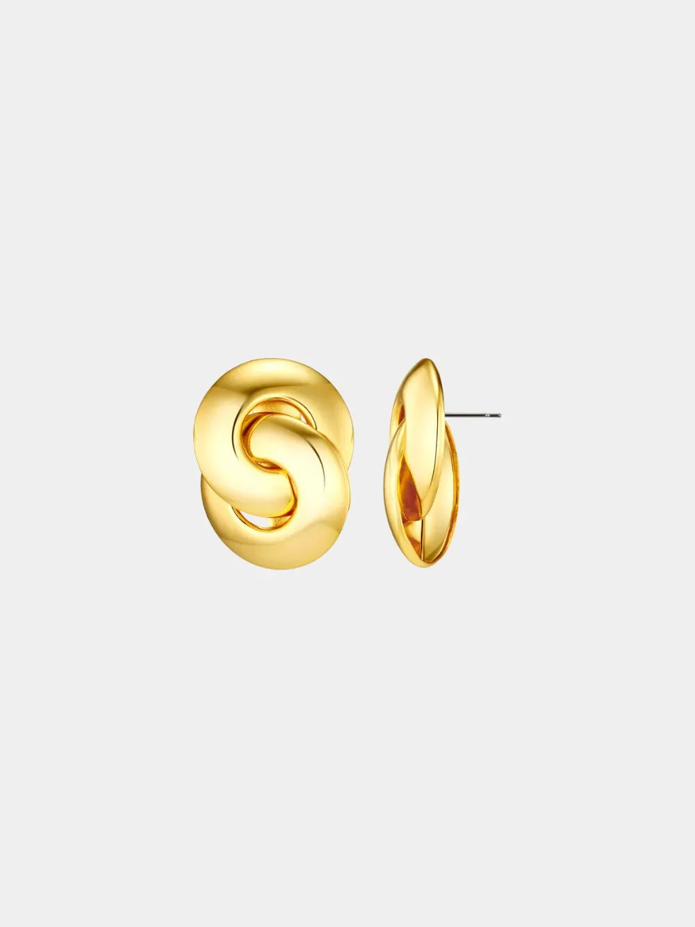 Orelia Statement Stud Interlocking Earrings