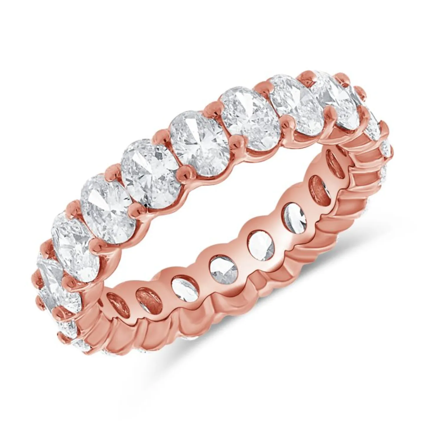Oval Cut Lab Diamond Eternity Ring