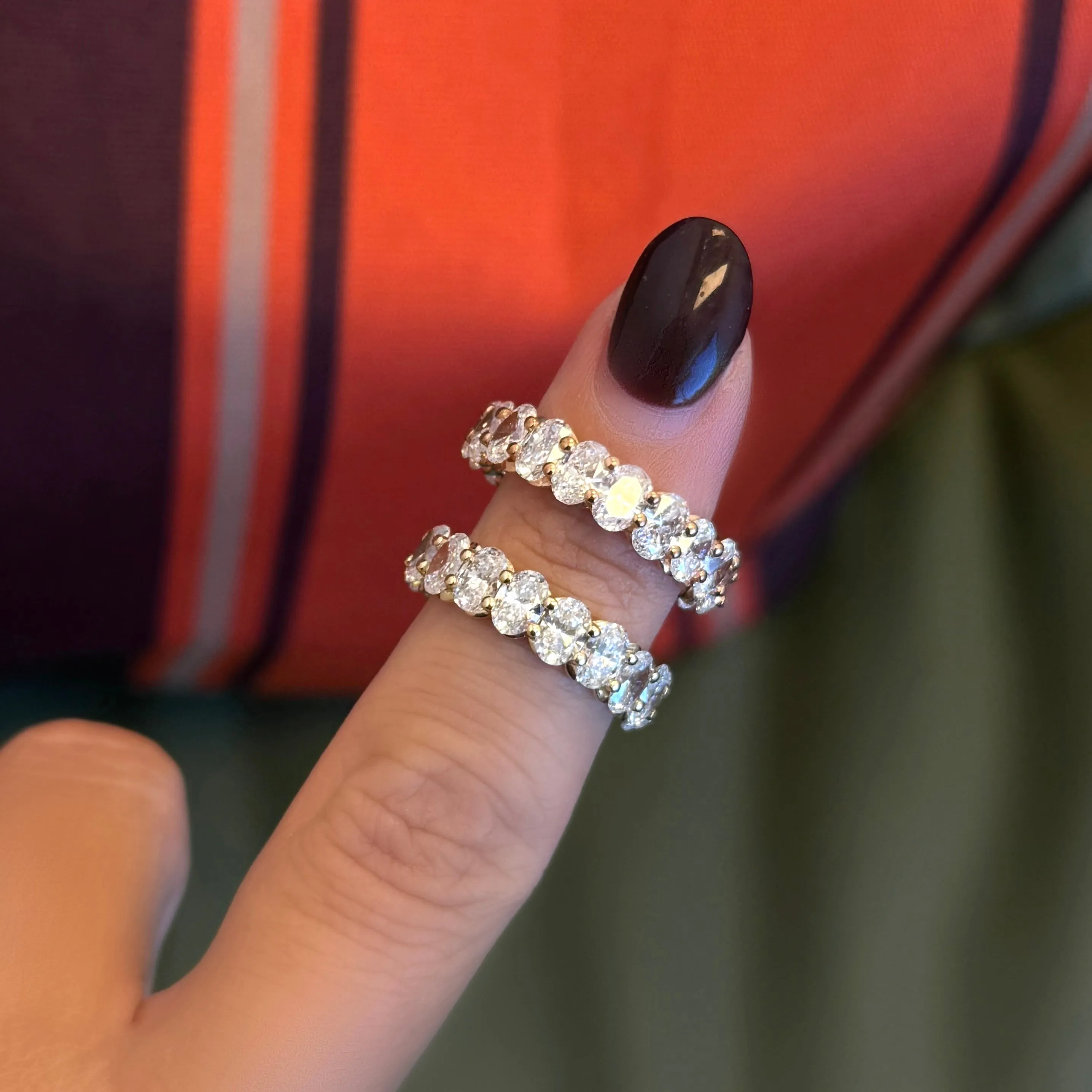Oval Cut Lab Diamond Eternity Ring