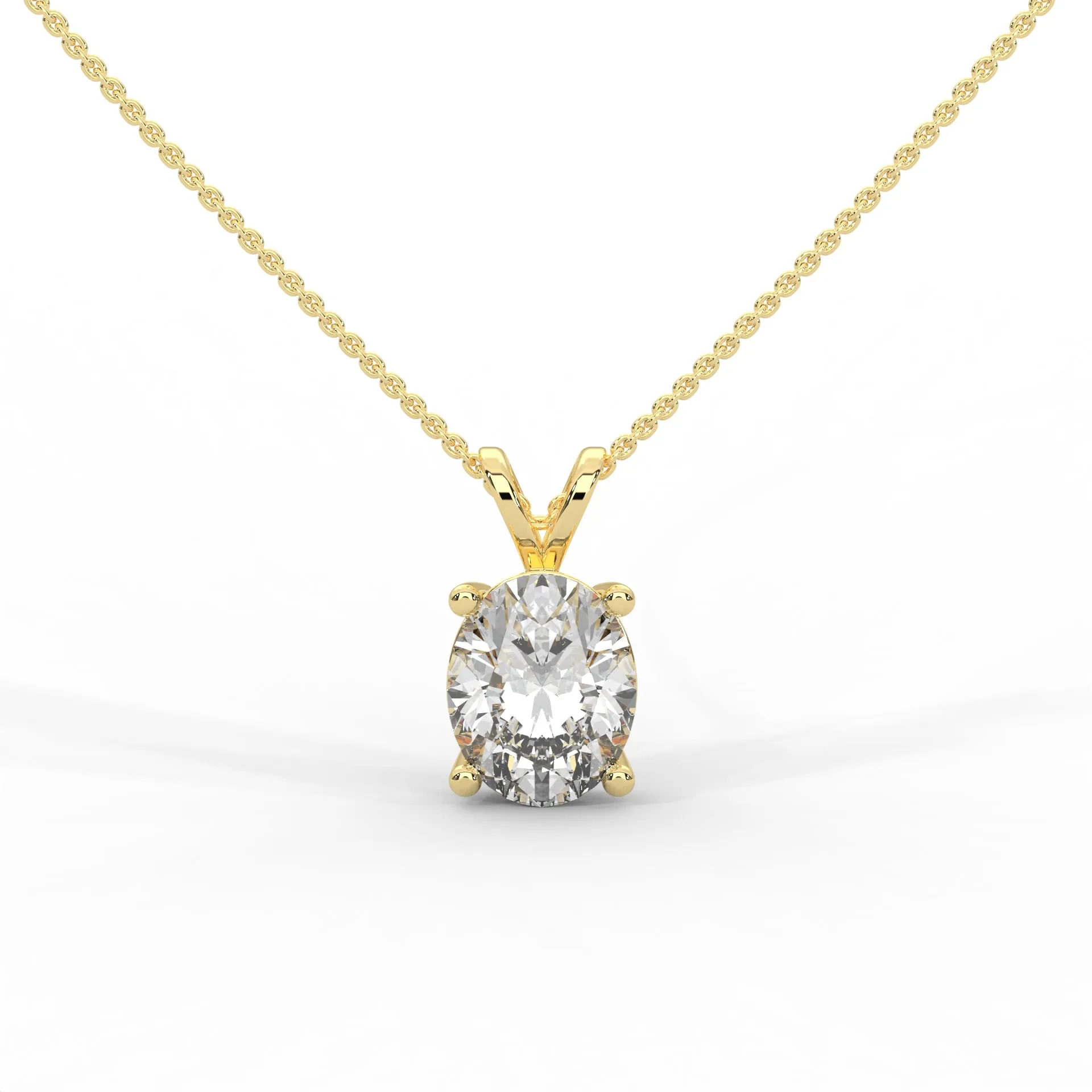Oval Diamond Pendant