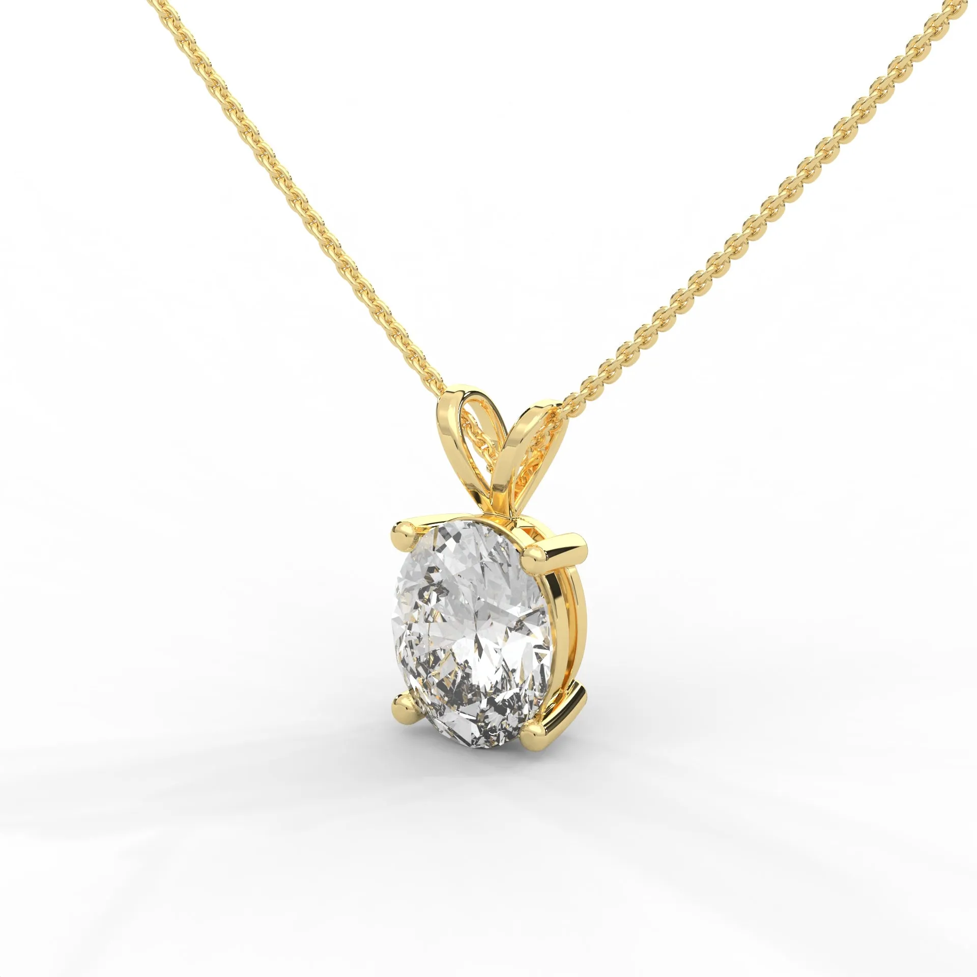 Oval Diamond Pendant