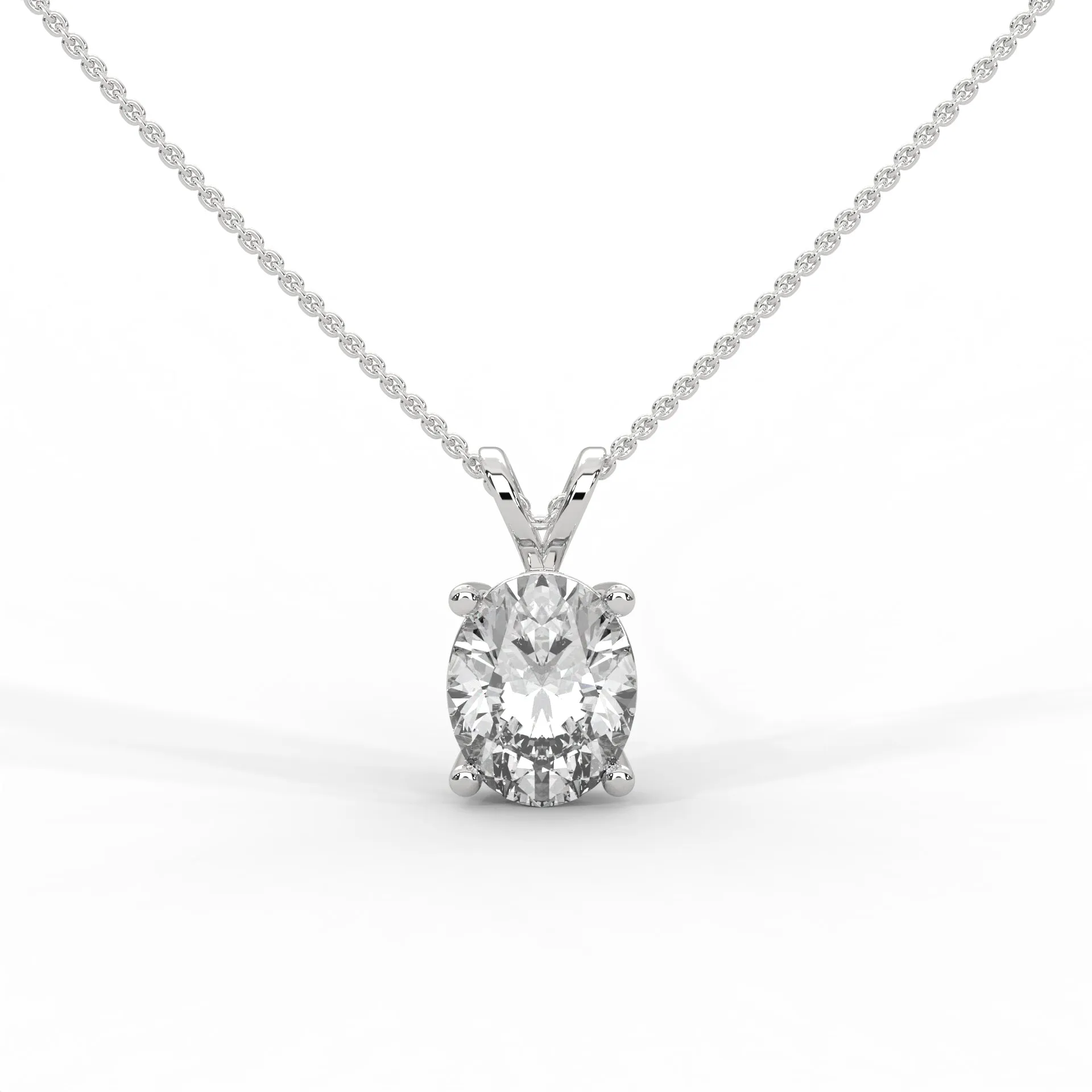 Oval Diamond Pendant