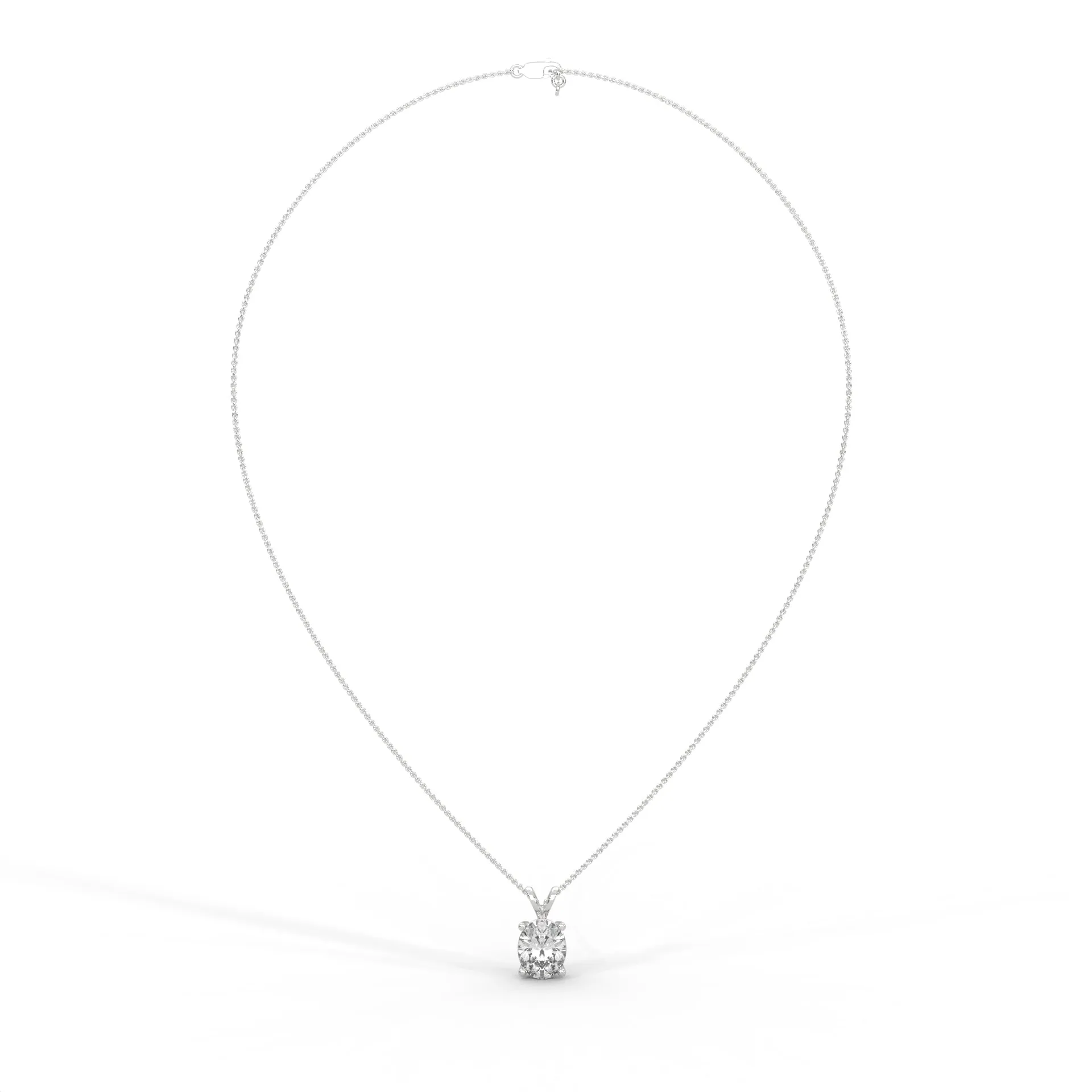 Oval Diamond Pendant