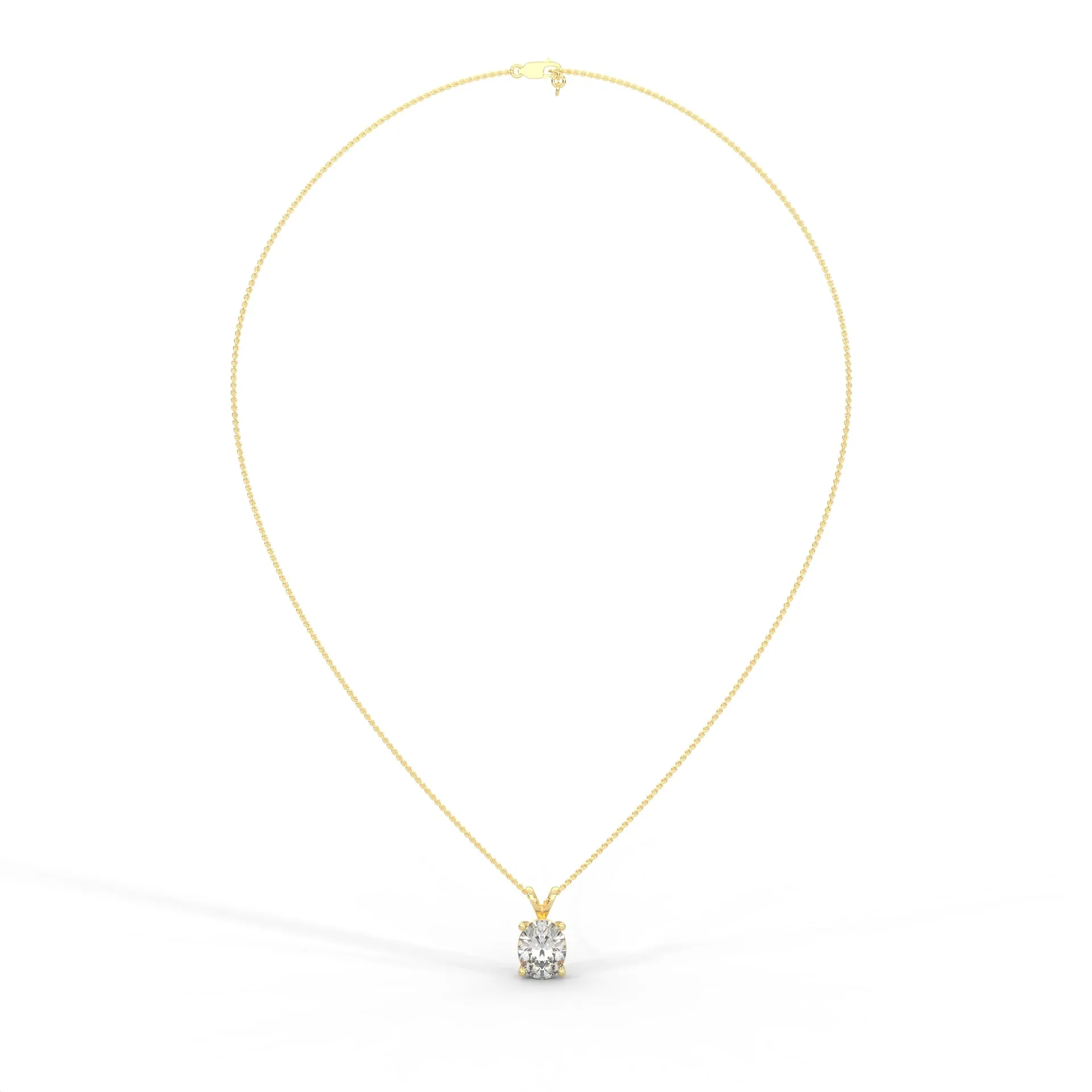 Oval Diamond Pendant