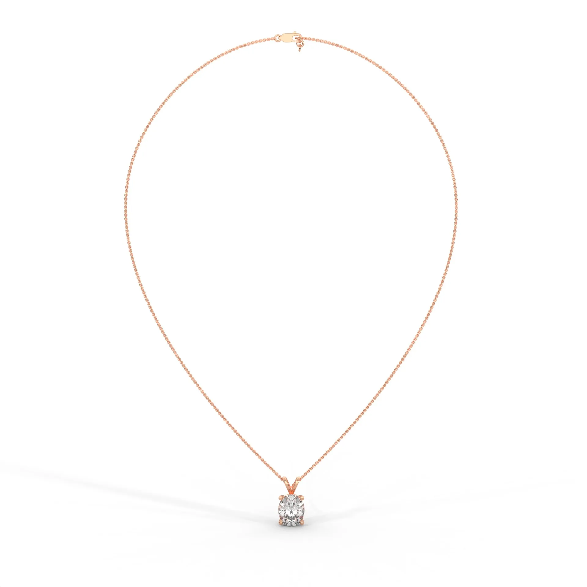Oval Diamond Pendant